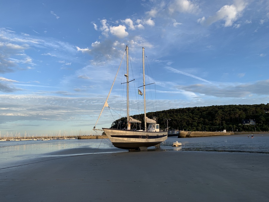 Sur la plage de Morgat