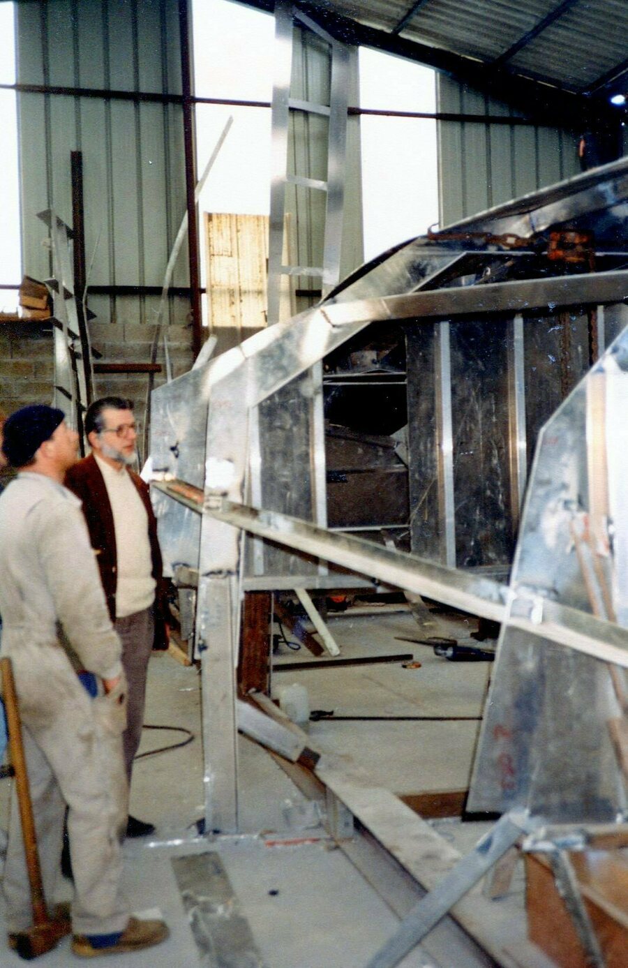 Dominique Paulet et Patrick Richeux sur le chantier